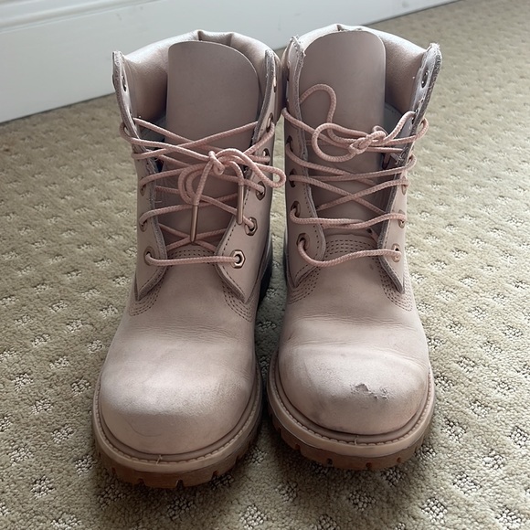 Pink/ Rose gold Timberland Boots - Picture 3 of 6